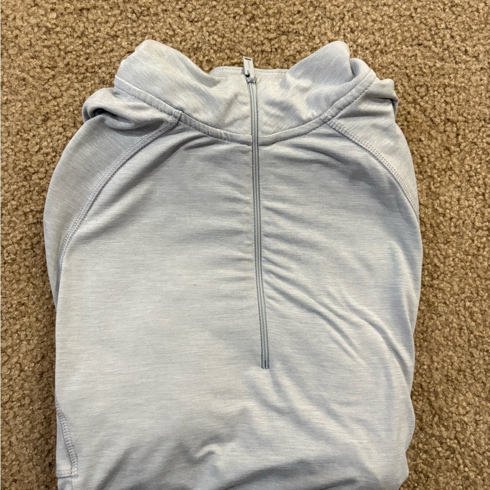 Light Gray Quarter-Zip Pullover